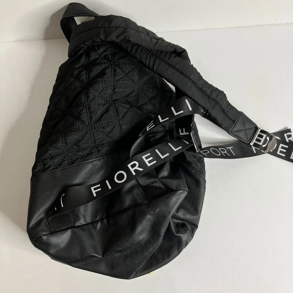 Fiorelli Sport Small Quilted Backpack Bag Women's Sporty Cute Black Yellow